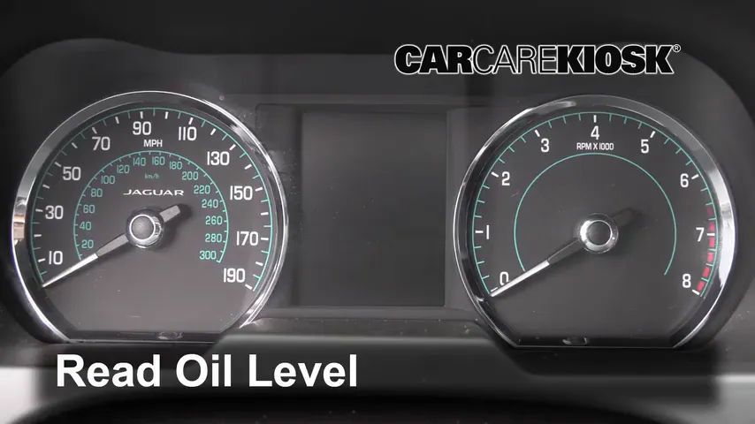 2015 Jaguar XF Sport 3.0L V6 Supercharged Aceite Controlar nivel de aceite